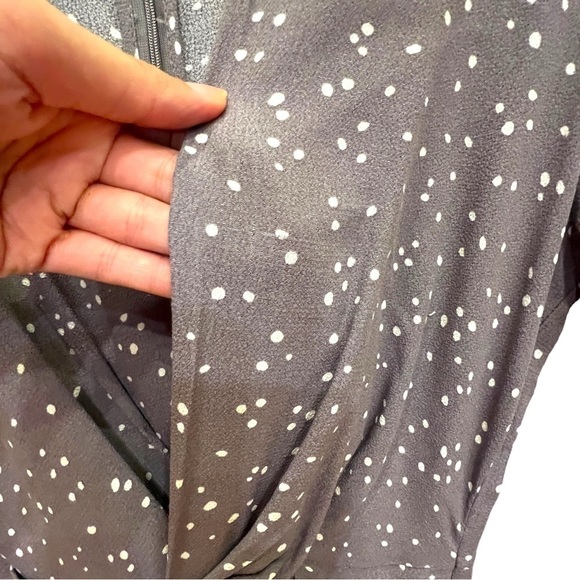 BLACK SWAN Kate Polka Dot Printed Cropped Jumpsuit in Slate Grey & White, XS - Picture 5 of 13